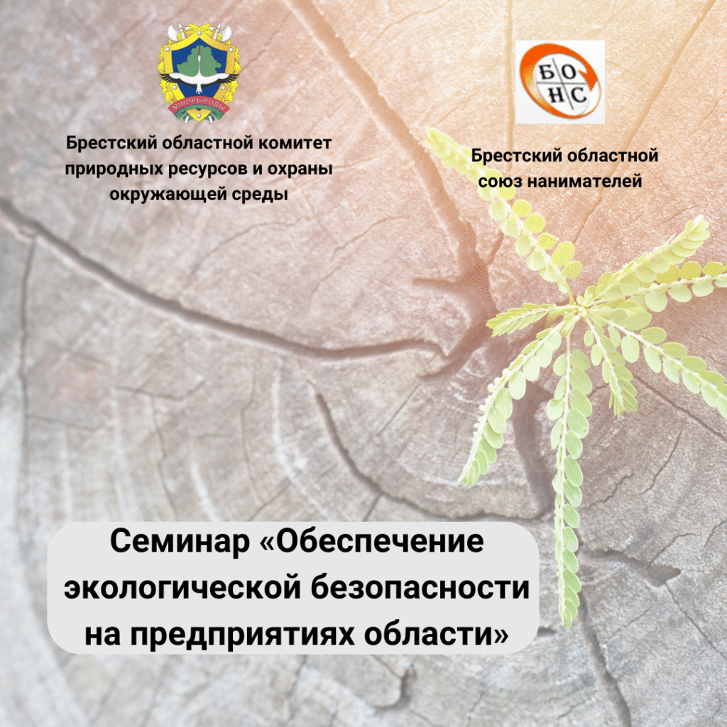 Семинар «Обеспечение экологической безопасности на предприятиях области» (совместно с Брестским областным союзом нанимателей)