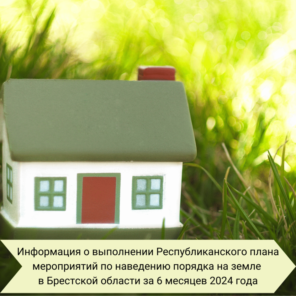 Выполнение Республиканского плана мероприятий по наведению порядка на земле за 1 полугодие 2024 года в Брестской области