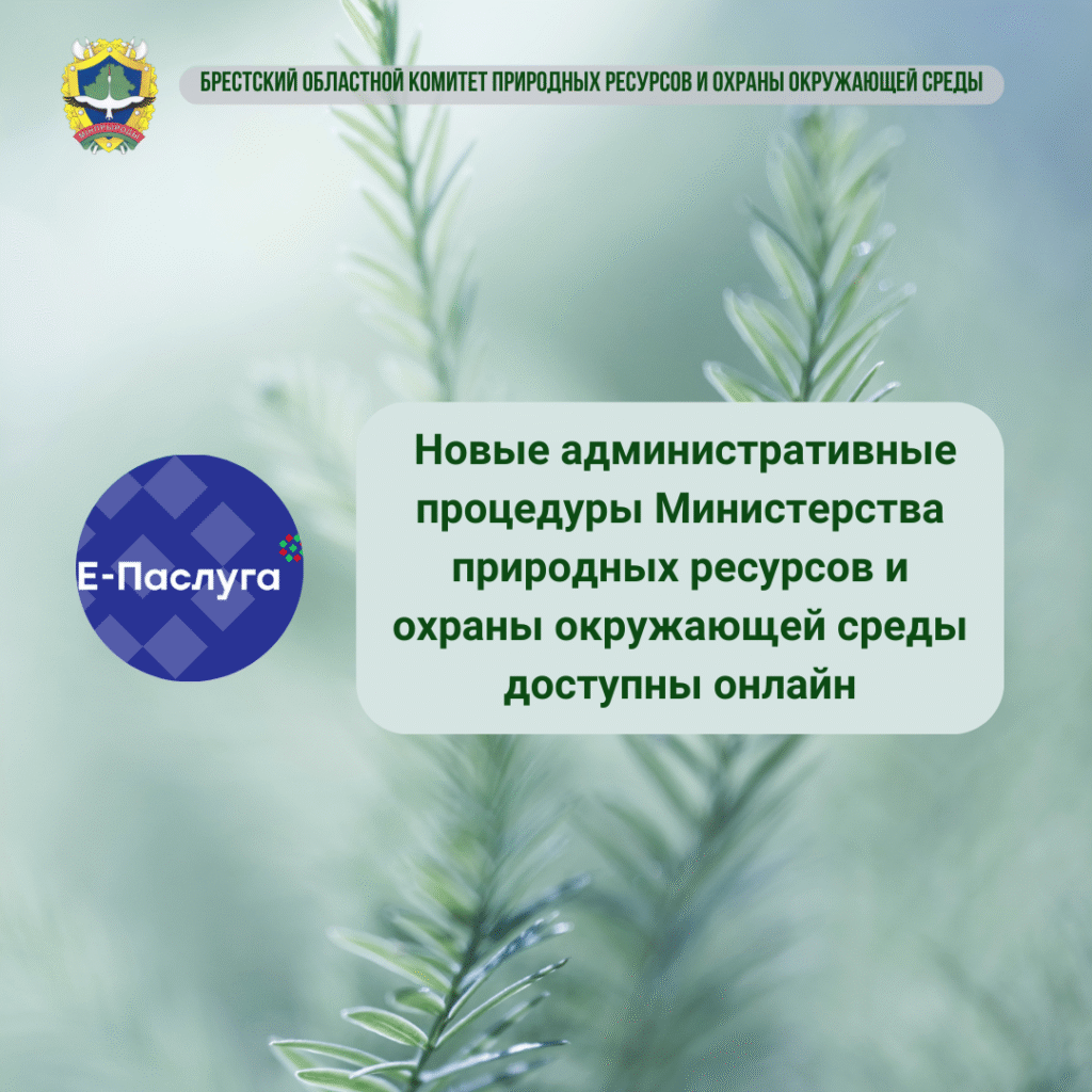 Новые административные процедуры Минприроды доступны онлайн