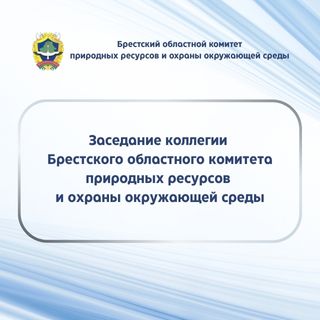 Заседание коллегии Брестского областного комитета природных ресурсов и охраны окружающей среды