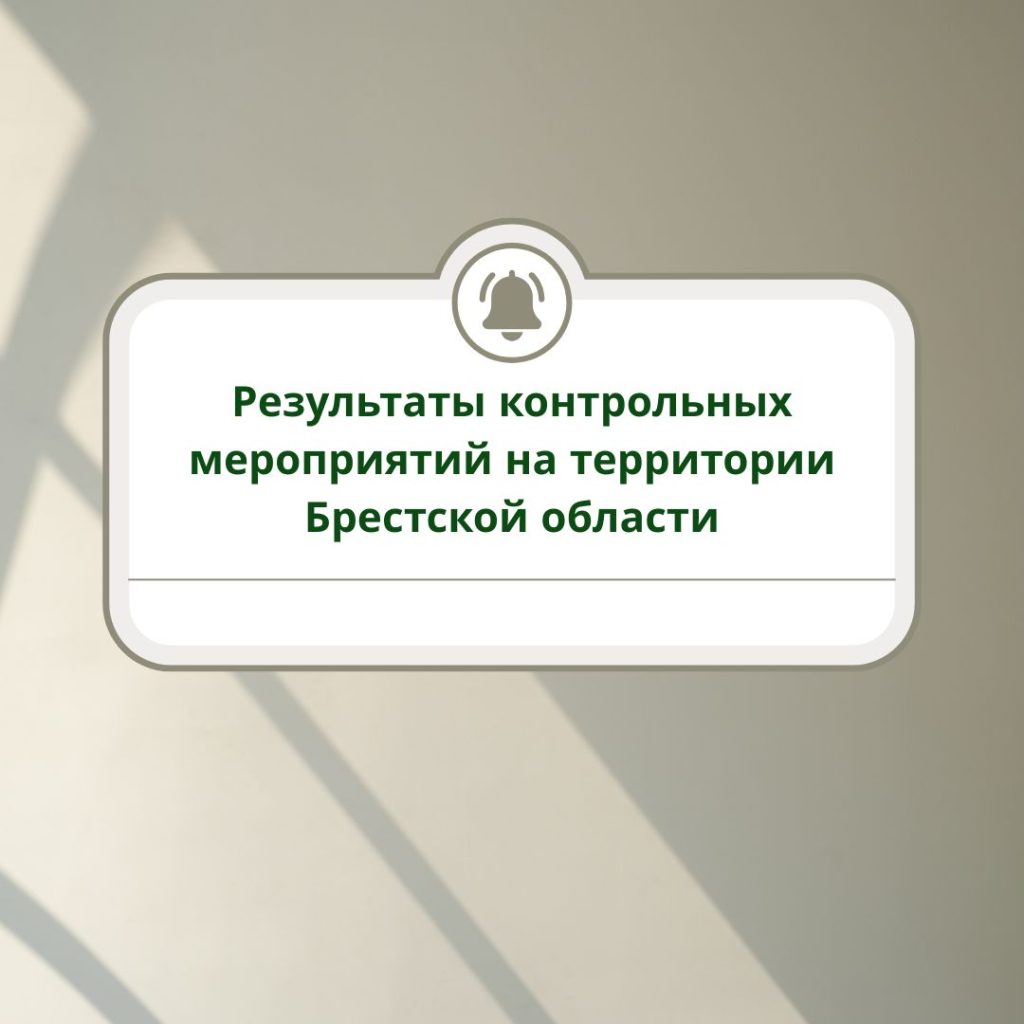Результаты контрольных мероприятий на территории Брестской области